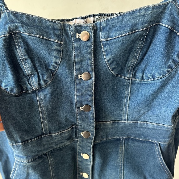 Blue Denim Button-Up Dress - Picture 3 of 6